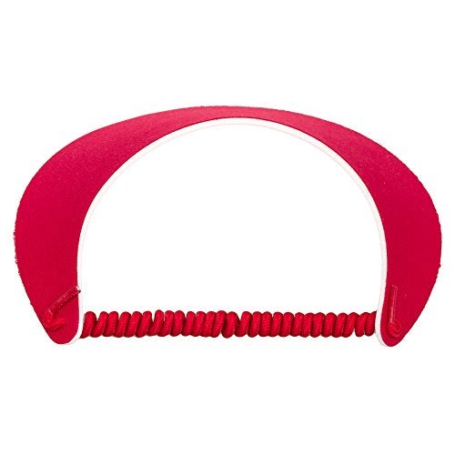Mega Cap MG Women's Cotton Solid String Sun Visor Hat Red - Image 3