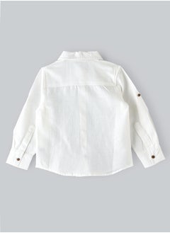 JAM Timeless Style: Boys' Classic White Cotton Shirt Comfort & Versatility  - Image 2