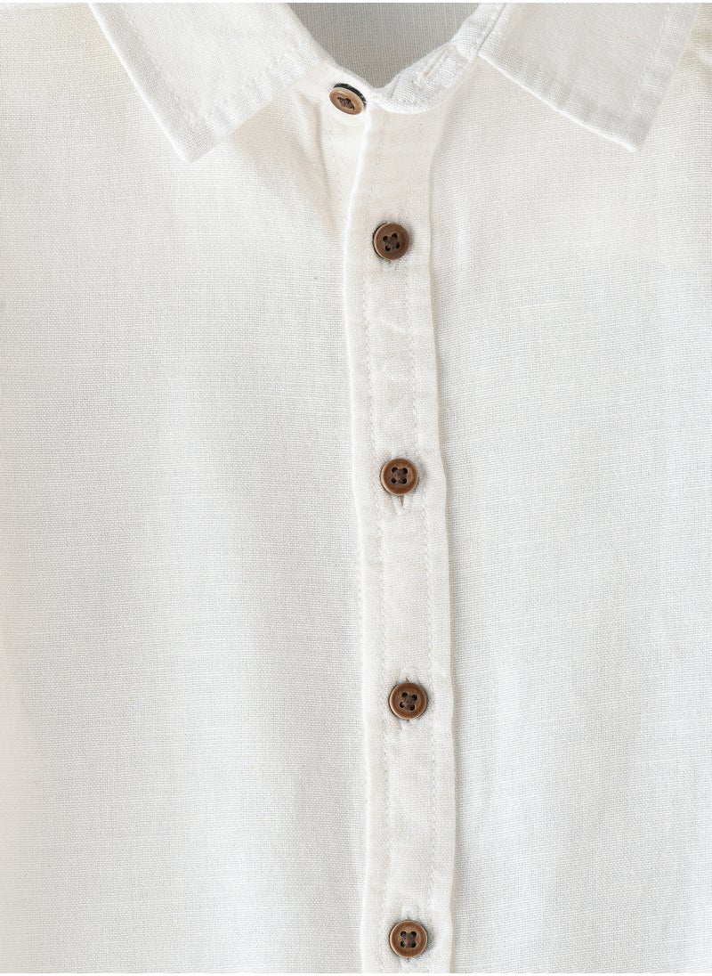 JAM - Timeless Style: Boys' Classic White Cotton Shirt Comfort & Versatility - Image 1