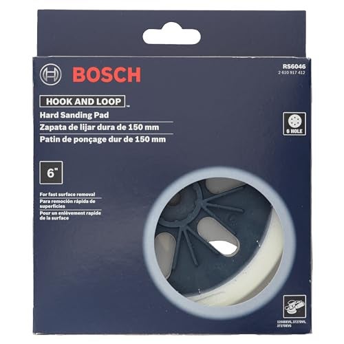 BOSCH RS6046 6 in. Hard Hook-&-Loop Sander Backing Pad for Flat Sanding Without Gouging and Fast Removal - Image 4