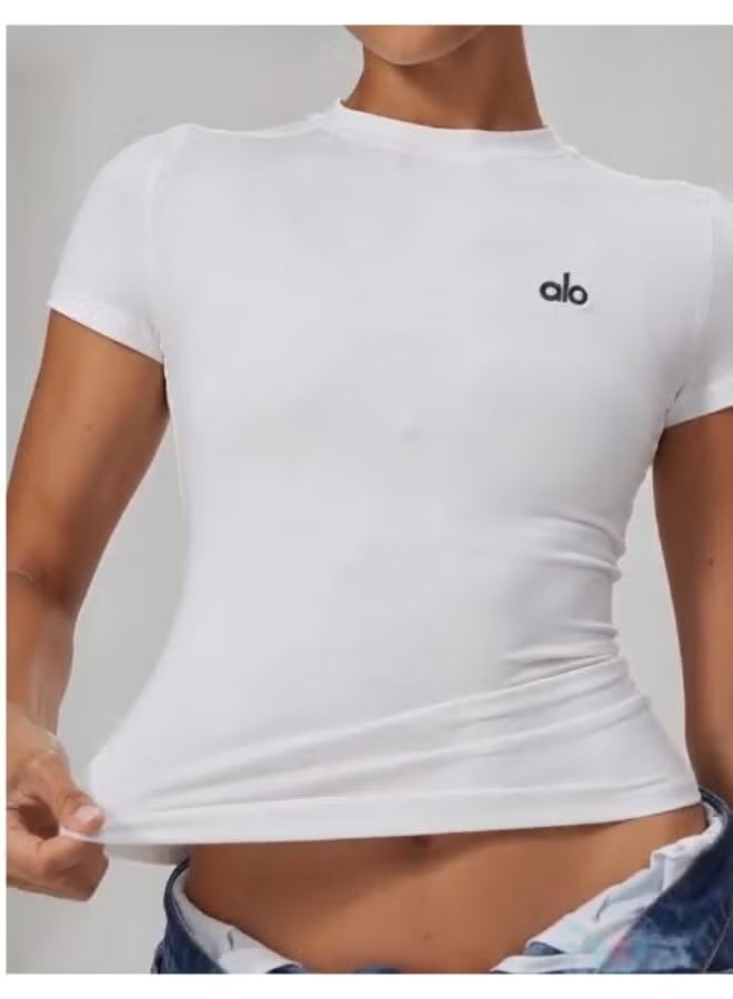 Alo Yoga ALO Lady Sports Short Sleeve Quick Drying - Image 4
