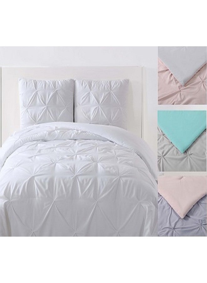 My World Pleated Solid Duvet Sets White Polyester 2-Piece Twin XL Duvet Set, Solid Color Themed, for Kids, OEKO-TEX Certified - Image 4