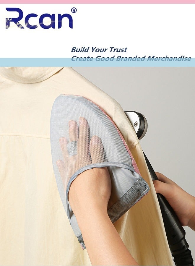 Rcan Garment Steamer Ironing Glove, Waterproof Anti Steam Mitt with Finger Loop, Heat Resistant Gloves for Clothes Steamers, Handheld Complete Care Protective Garment Steaming Mitt - Image 2