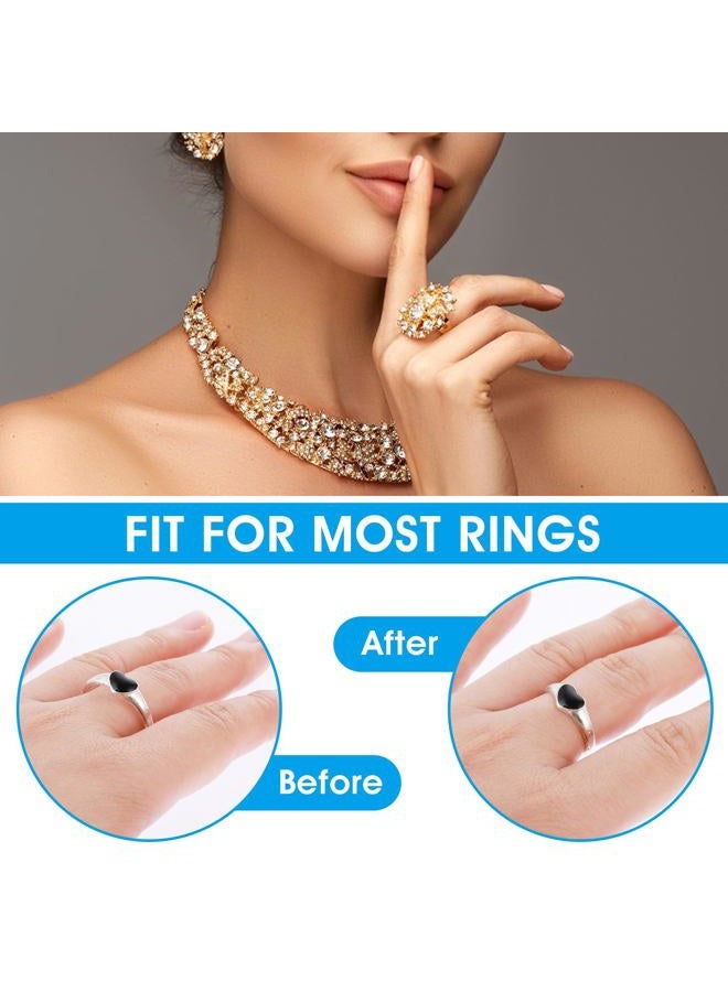 Amaxiu 46 Pcs Invisible Ring Sizer Adjuster for Loose Rings, 4 Styles Jewelry Tightener Spacer Ring Guards Resizer Tightener for Women Men(Gold) - Image 2
