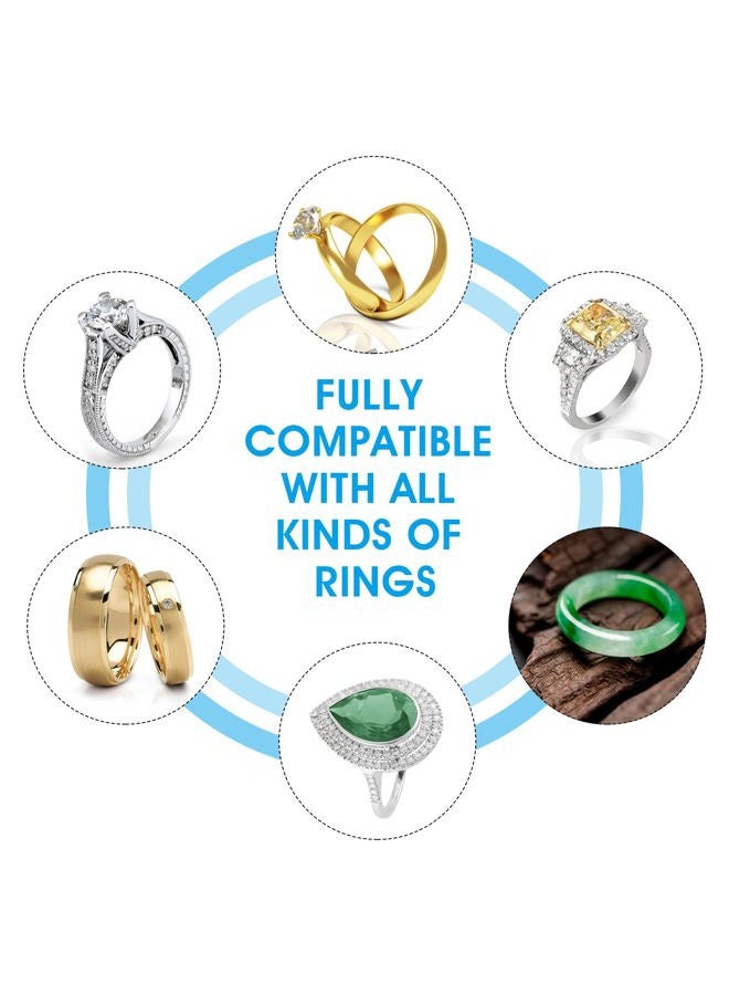 Amaxiu 46 Pcs Invisible Ring Sizer Adjuster for Loose Rings, 4 Styles Jewelry Tightener Spacer Ring Guards Resizer Tightener for Women Men(Gold) - Image 4