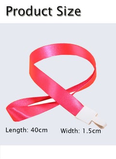 GBQ 10PCS ID Card Holder Lanyard Thickened Lanyard Plastic Card Lanyard Badge Lanyard Exhibition Label Lanyard Rose Red  - Image 2