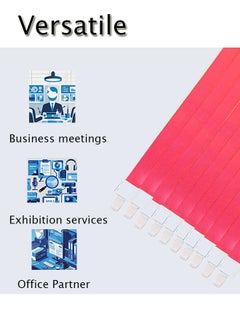 GBQ 10PCS ID Card Holder Lanyard Thickened Lanyard Plastic Card Lanyard Badge Lanyard Exhibition Label Lanyard Rose Red  - Image 4