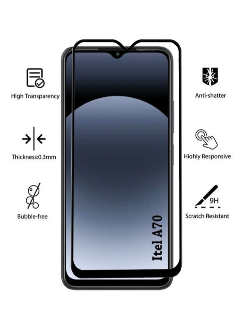 Screen Protector Tempered Glass for Itel A70  - Image 2