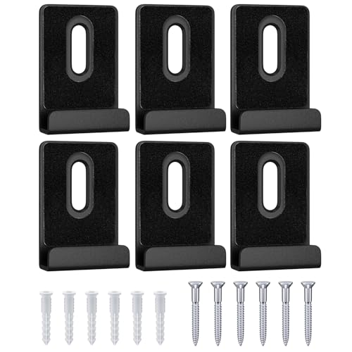 BAGTeck 6Pcs Metal Mirror Clips for Wall Mounting, Mirror Holder Clips Heavy Mirror Hangers for The Wall (Black) - Image 1