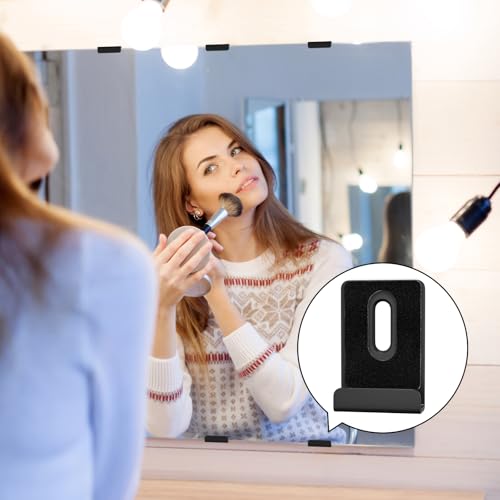 BAGTeck 6Pcs Metal Mirror Clips for Wall Mounting, Mirror Holder Clips Heavy Mirror Hangers for The Wall (Black) - Image 4