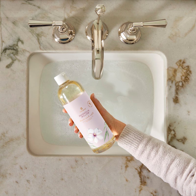 Thymes Hand Wash Refill - Lightly Scented Liquid Hand Soap for Bathroom and Kitchen Refill - Moisturizing Formula with Natural Ingredients (Magnolia Willow, 24.5 fl oz) - Image 3