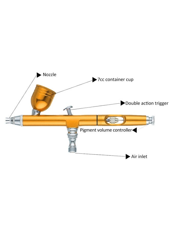 NIBEMINENT Portable Rechargeable USB Airbrush Kit Gold 19.00X6.00X17.00cm  - Image 3
