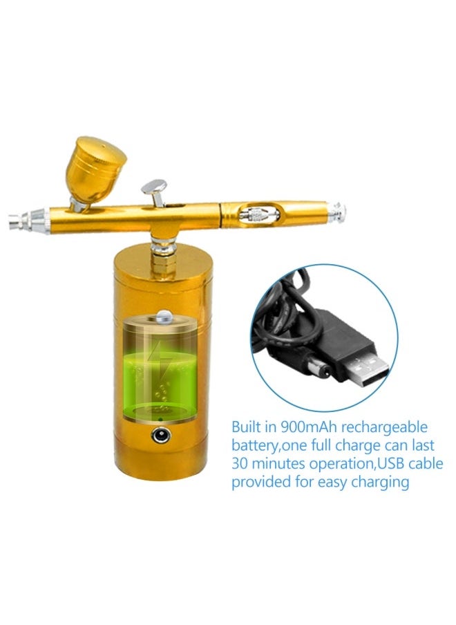 NIBEMINENT Portable Rechargeable USB Airbrush Kit Gold 19.00X6.00X17.00cm  - Image 2