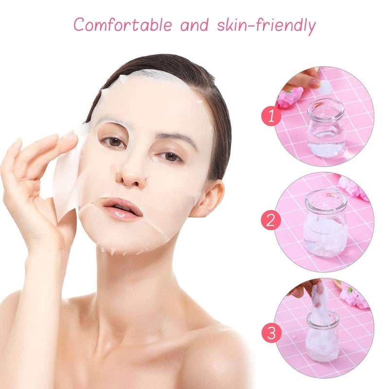 URBAN BOX Compressed Facial Mask Tablets Disposable Paper Natural Cotton Skin Care Masks Home Diy Makeup Beauty for Women Girls Cosmetic Facial Paper Sheet Eye Nose Face Sheet PACK OF 100 - Image 5