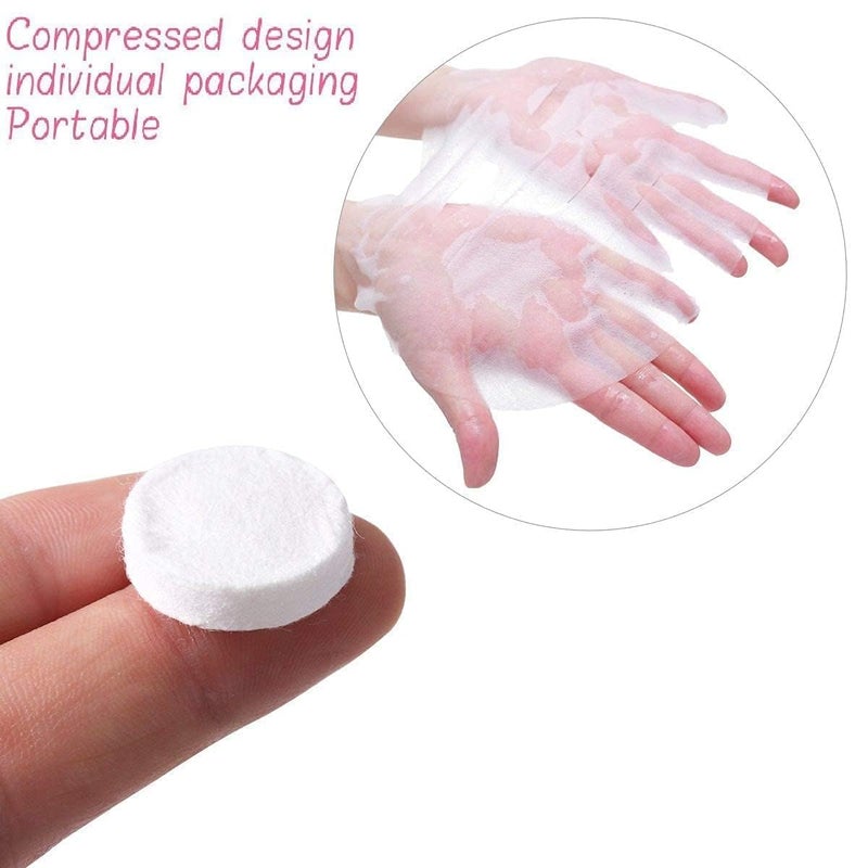 URBAN BOX Compressed Facial Mask Tablets Disposable Paper Natural Cotton Skin Care Masks Home Diy Makeup Beauty for Women Girls Cosmetic Facial Paper Sheet Eye Nose Face Sheet PACK OF 100 - Image 3