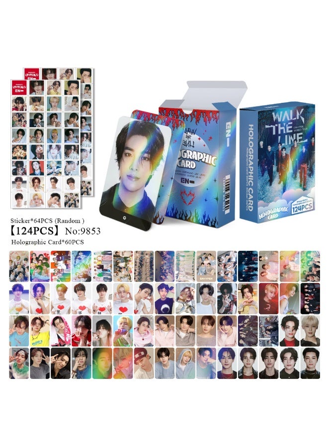 NIBEMINENT 124 قطعة بطاقات لومي كيبوب ENHYPEN لهدايا مجموعة المعجبين - Image 1