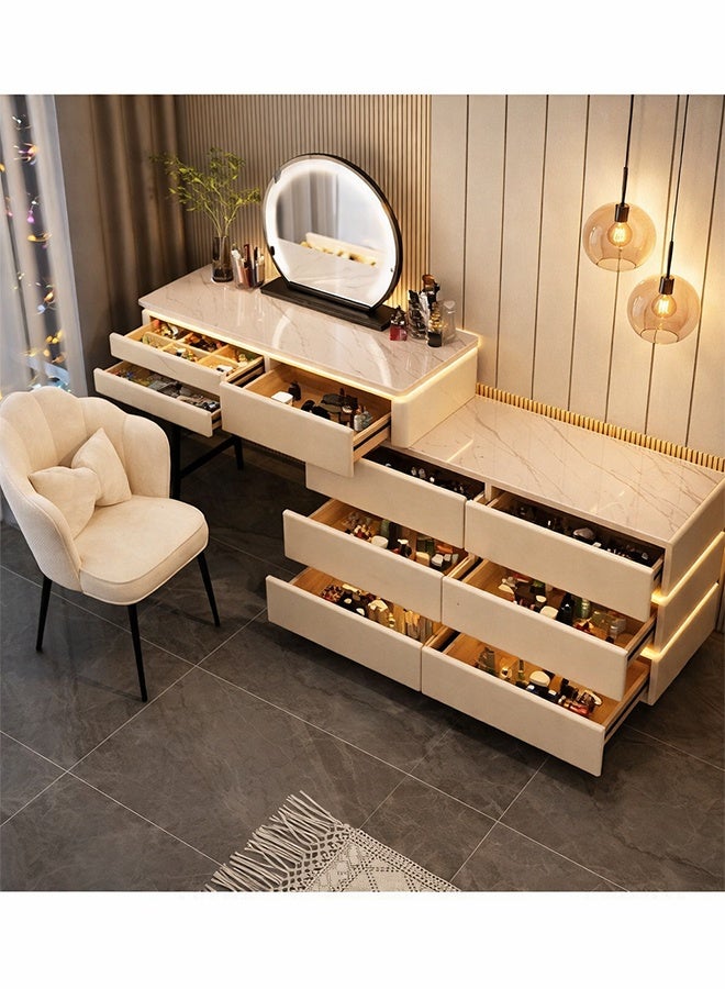 NKX Multifunctional Makeup Vanity Dressing Table with Drawers and Chair 120 CM - Image 2