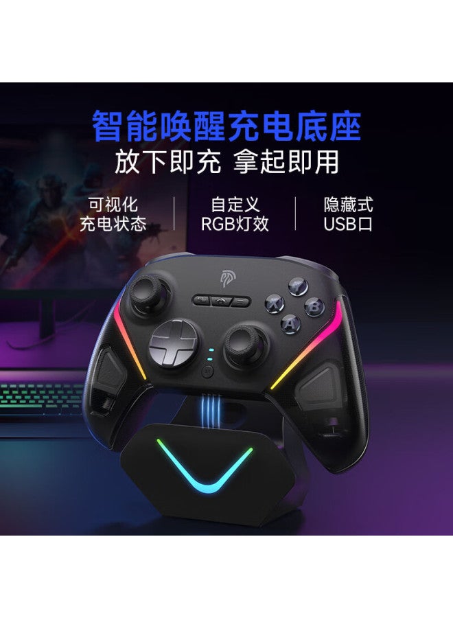 Easysmx Yishu Ma Liuxing D10 Wireless Game Controller Tmr Joystick Dual Trigger Switch Bluetooth Pc Android Apple Phone Computer Steam Wireless Controller Misty Black