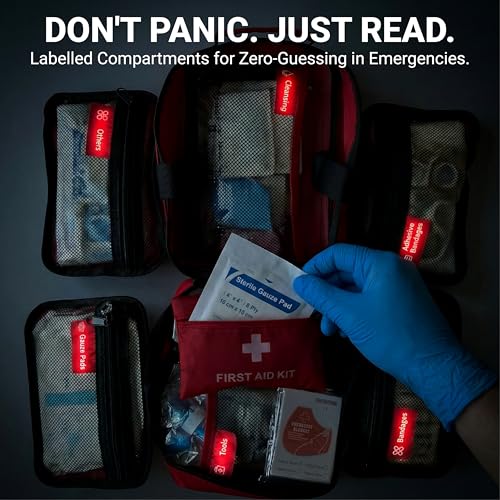 Prelady 556 Piece Premium Large First Aid Kit, Survival Medical Bag with Labelled Compartments, Workplace Essential for Home & Sports, Molle Tactical Rip-Away Design, First Responders' Choice for Trauma - Image 2