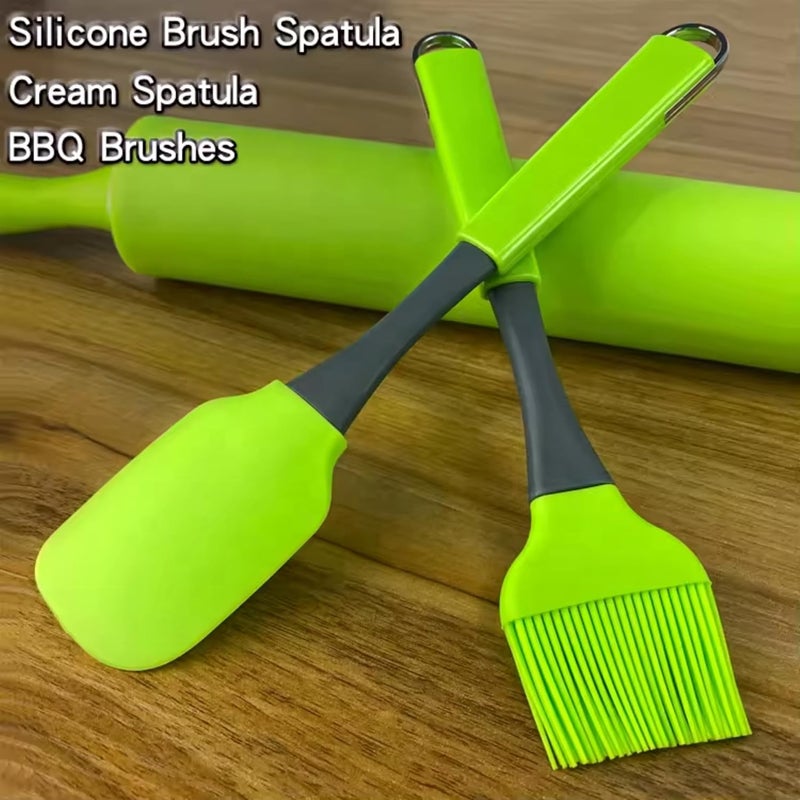 ECVV Silicone Spatula Set 3PCS - Heat Resistant Non-Stick Kitchen Utensils for Cooking, Baking, and Cake Decorating - Image 2