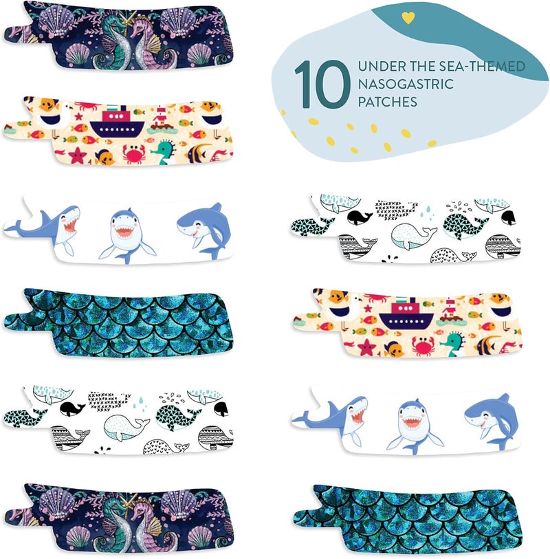 A Simple Patch Nasogastric or Oxygen Tube precut Adhesive Tape Under The sea Mix x 10 Pack Mix Pack - Image 1