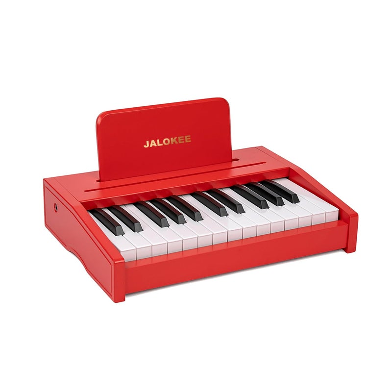 JALOKEE Kids Piano Keyboard, Digital Piano for Kids, Music Educational Instrument Toy, Wood Toy for 3+ Girls and Boys (Red, 25 Keys) - Image 1