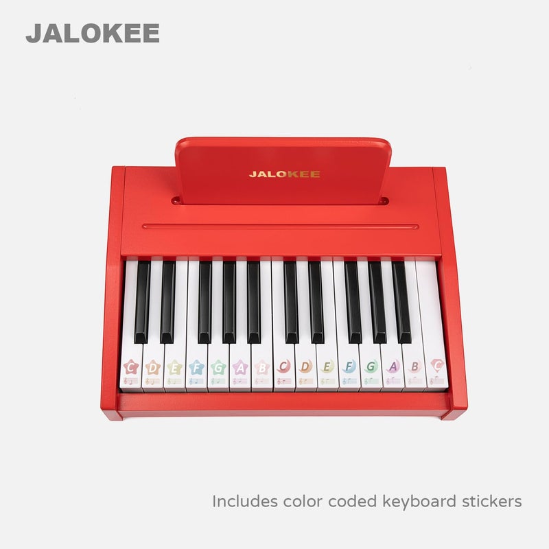 JALOKEE Kids Piano Keyboard, Digital Piano for Kids, Music Educational Instrument Toy, Wood Toy for 3+ Girls and Boys (Red, 25 Keys) - Image 4