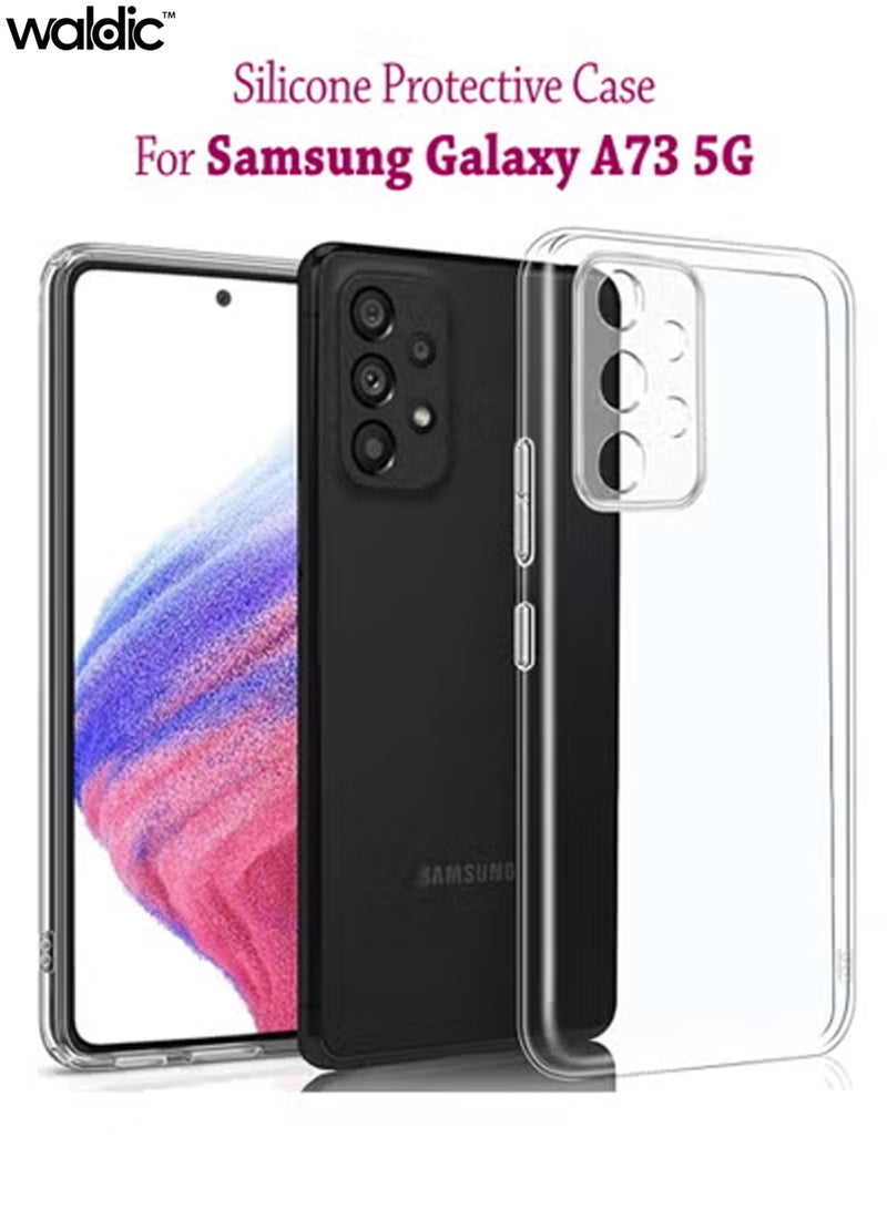 Waldic Silicone Protective Back Case Cover For Samsung Galaxy A73 5G - Clear - Image 1