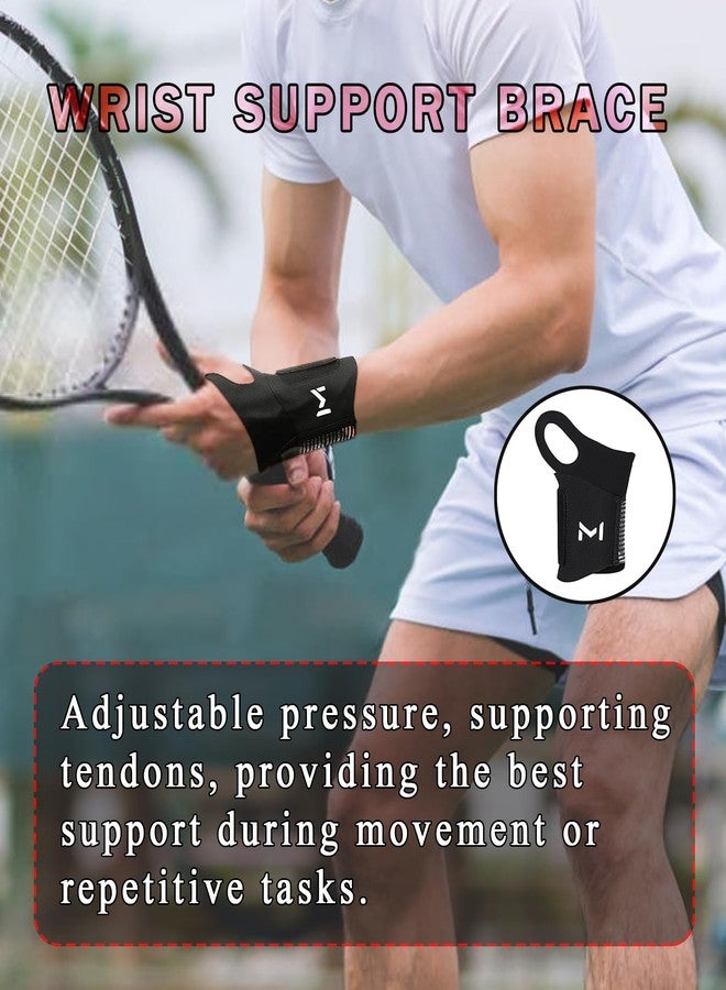 FVVWVV 2 Pcs Adjustable Wrist Brace for Pain Relief, Carpal Tunnel & Tendonitis Support, Ultra-Thin Ulnar Brace for Left & Right Hand, Wrist Compression Wraps for Sports, Gaming & Daily Use - Image 4