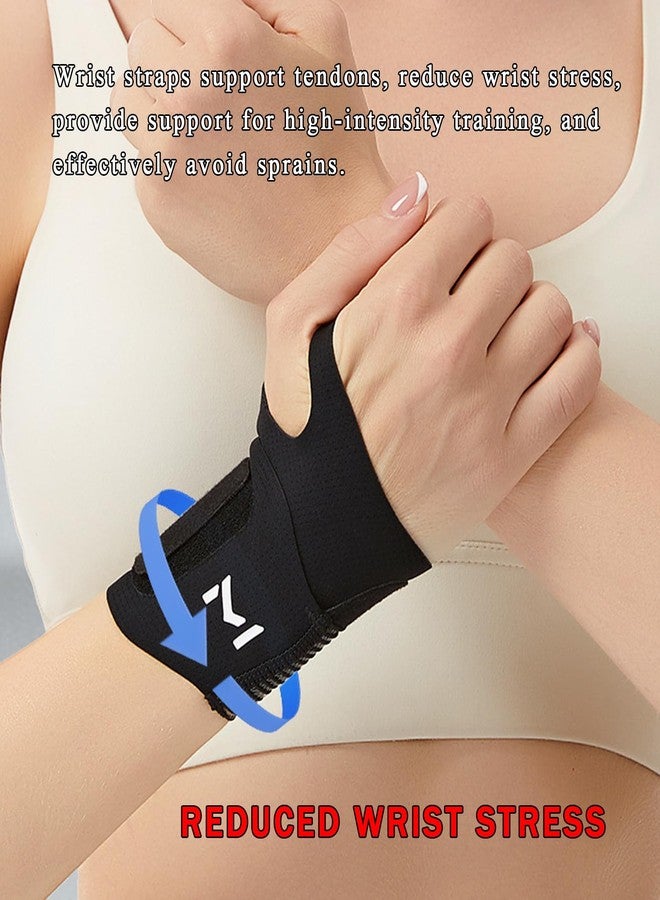 FVVWVV 2 Pcs Adjustable Wrist Brace for Pain Relief, Carpal Tunnel & Tendonitis Support, Ultra-Thin Ulnar Brace for Left & Right Hand, Wrist Compression Wraps for Sports, Gaming & Daily Use - Image 2