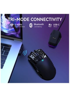 ATTACK SHARK X11 Lightweight Wireless Gaming Mouse with RGB Charging Dock,Tri-Mode-2.4G/USB-C Wired/BT,22K DPI,PAW3311 Optical Sensor,HUYU Switch, 5 programmable Buttons for PC/Mac(Black&Sticker) - pzsku/Z773E4120737F12E66A30Z/45/_/1740473325/6bbaa756-87e9-4aaa-b515-78b4fcfe64c0