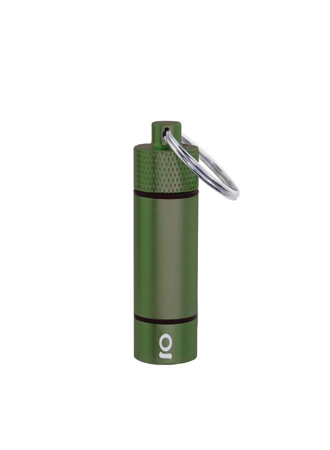 ONGROK Premium Mini Storage Tube, Keychain, Pocket-Sized, Airtight, Aluminum Metal Holder and Case (Green) - Image 1