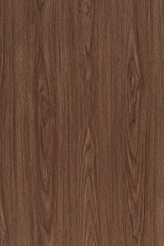 HOLOMEY Walnut Wood Contact Paper for Countertops Cabinets Brown Wooden Grain Wallpaper Self-Adhesive Removable Waterproof Wood Vinyl Wrap for Counter Top Drawer Table Covers 16x78 inch Matte Thicken - Image 1