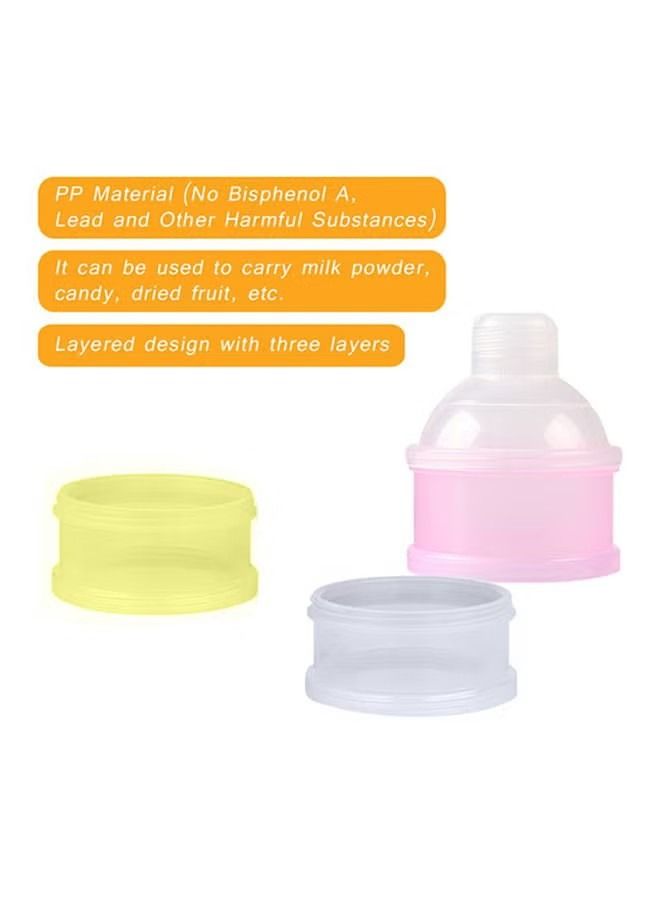 ORiTi 3-Layer Portable Leak Proof Baby Milk Powder Container With Bottle Neck Design