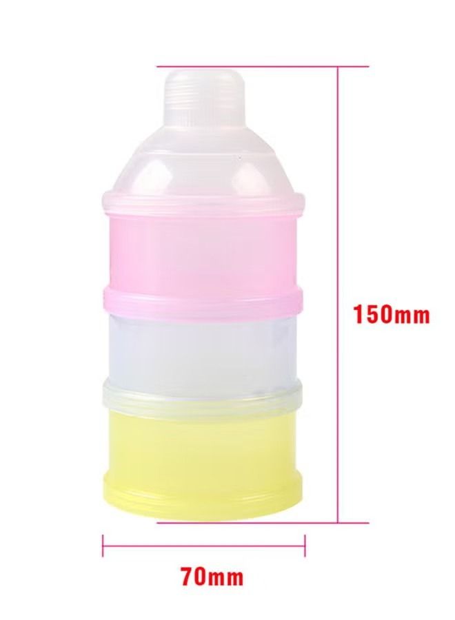 ORiTi 3-Layer Portable Leak Proof Baby Milk Powder Container With Bottle Neck Design