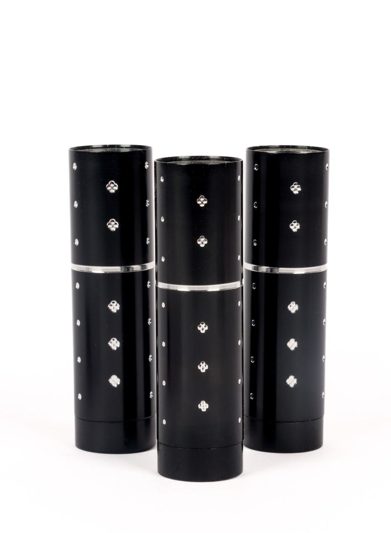 LUSTER 3pc An elegant small flashlight in the shape of a lipstick with a hanger,black - Image 2