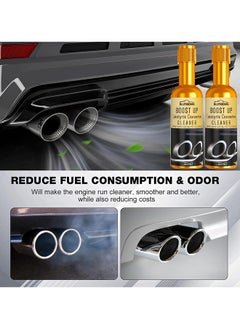 RAYHONG 2PCS Catalytic Converter Cleaner, Engine Cleaner Instant Car Exhaust Handy Cleaner Catalytic Converter Cleaner Auto Parts Engine Boost Up Cleaner Oil Engine Treatment Fuel Injectors Cleaner Kit  - Image 4