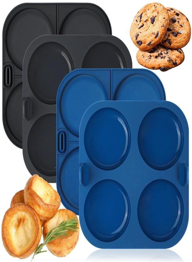 Webake Air Fryer Yorkshire Pudding Pan for Baking, Nonstick Silicone Yorkshire Pudding Tin with Handle, BPA Free Set of 4 - Image 1