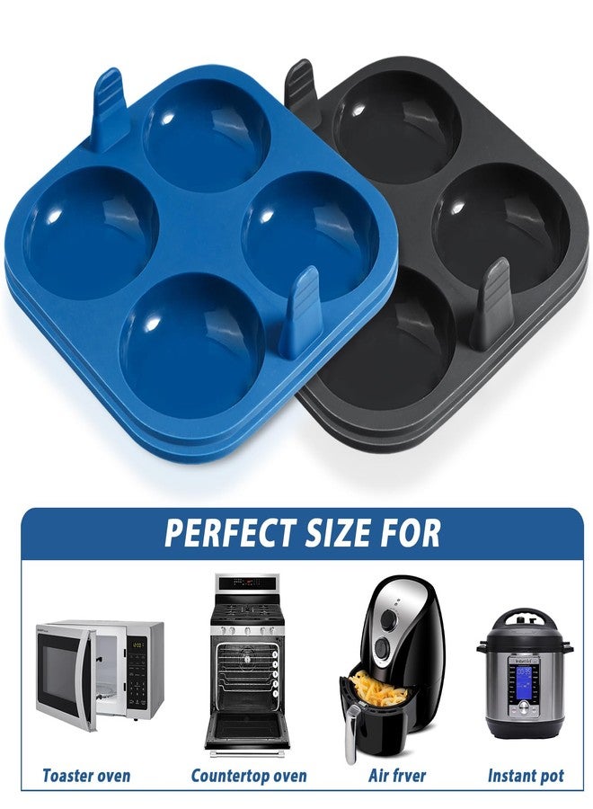 Webake Air Fryer Yorkshire Pudding Pan for Baking, Nonstick Silicone Yorkshire Pudding Tin with Handle, BPA Free Set of 4 - Image 4