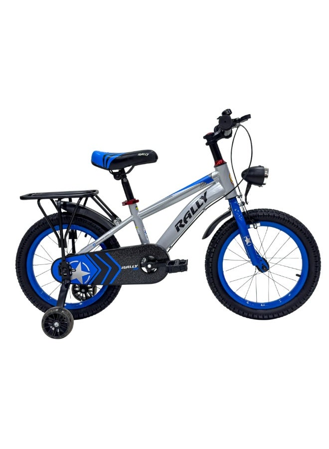 The RALLY Falcon Kids Bicycle 16 Inch P146 | Training Wheels | Rear Carrier | LED Wheels | Chain Cover | Age 5–7 Years