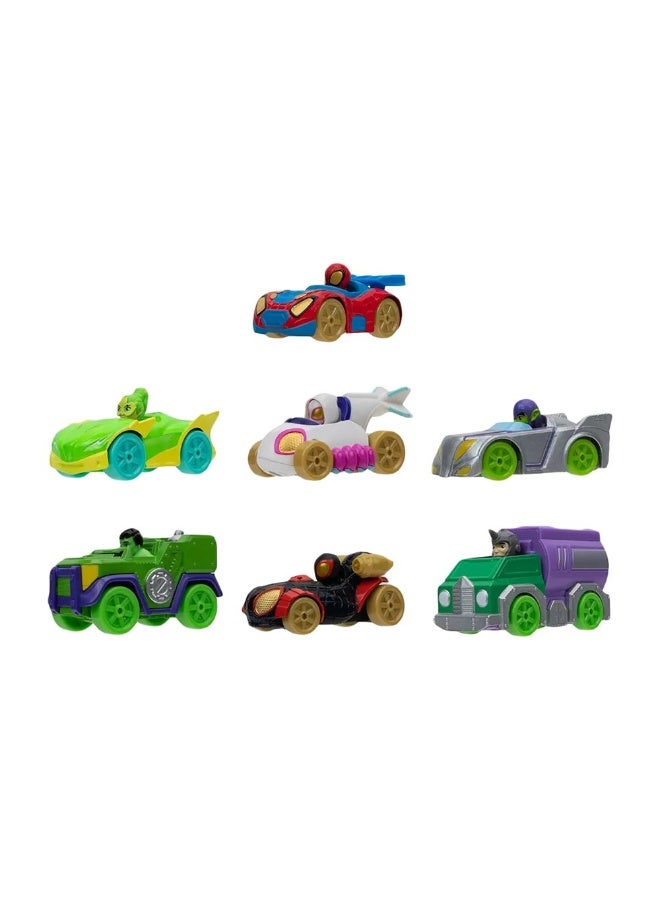 MARVEL مارفل سبايدي وأصدقائه المذهلين: سيارات معدنية مصبوبة مذهلة (7 عبوات) - Image 2