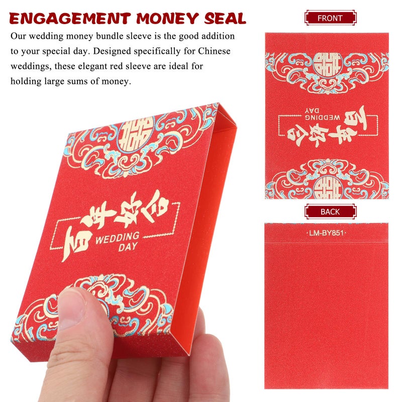 6Pcs Traditional Chinese Red Wedding Money Envelopes For Marriage And Engagement - Image 4