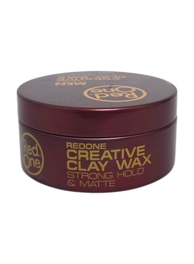Red One Cre Ative Clay Wax Strong Hold & Matte For Men 100ml - Image 1