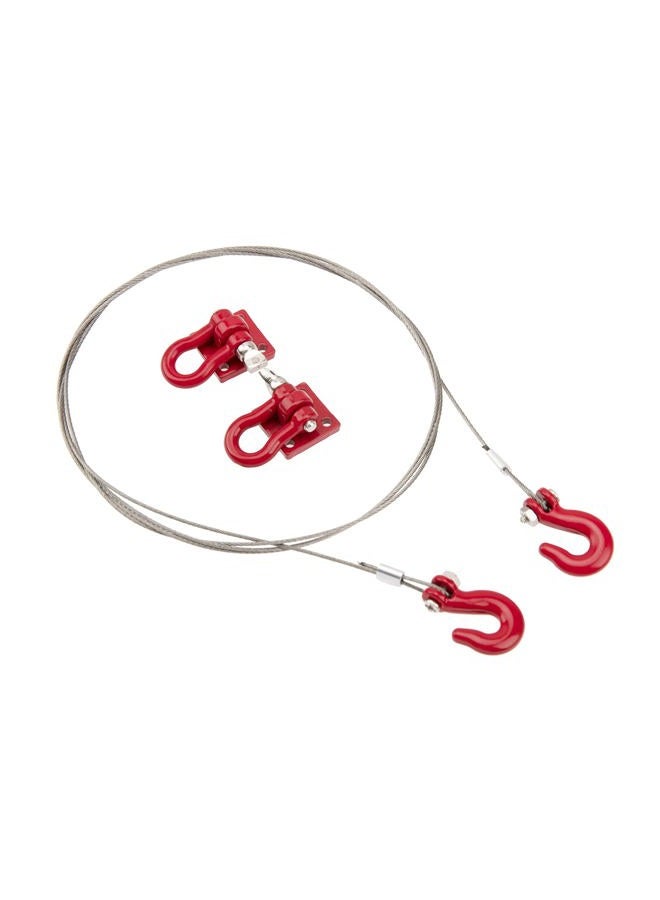 Vgoohobby Metal RC Rescue Tow Hook with Steel Trailer Chain Tow Rope Simulation Compatible with Axial SCX10 Tamiya CC01 D90 D110 TF2 TRX4 1/10 RC Crawler Car Truck - Image 3