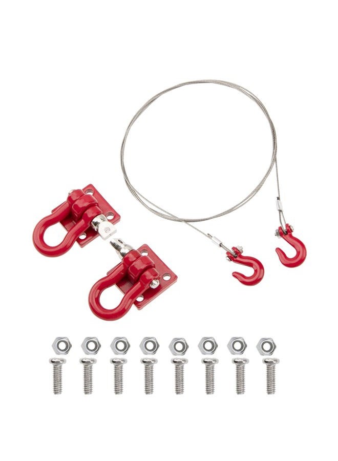 Vgoohobby Metal RC Rescue Tow Hook with Steel Trailer Chain Tow Rope Simulation Compatible with Axial SCX10 Tamiya CC01 D90 D110 TF2 TRX4 1/10 RC Crawler Car Truck - Image 1