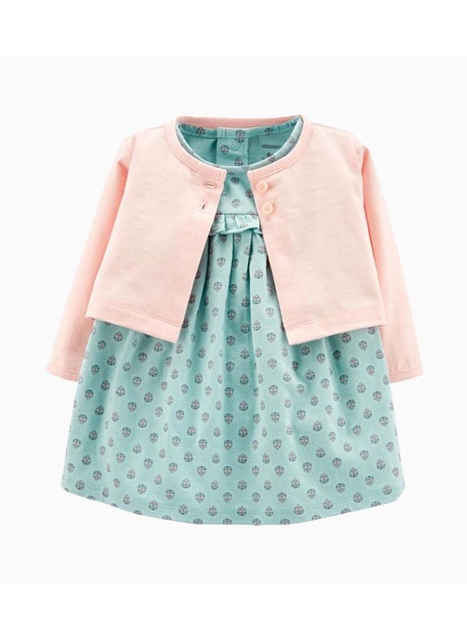 RedMapleTEK 2-Piece Set Of Baby Girl Jacket And Short-Sleeved Dress - Image 1