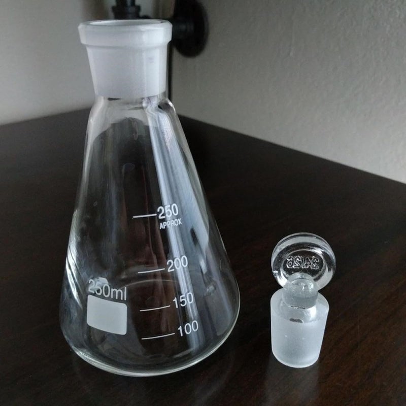 3Pcs 250ml Conical Glass Flasks with Stoppers for Laboratory School Science Experiments - Image 5