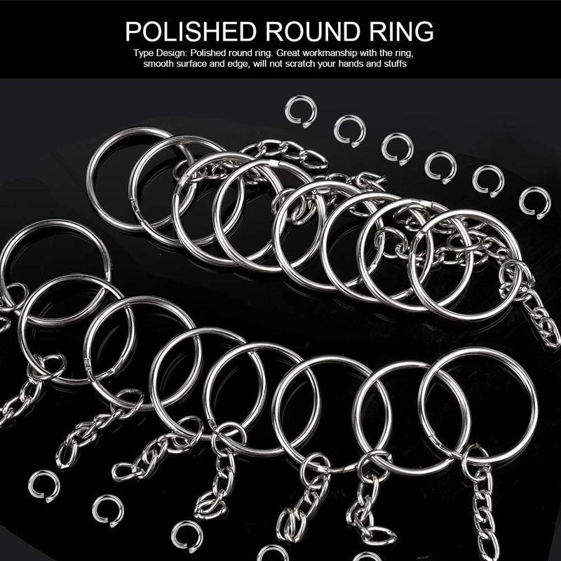 Decorcrafts Decorcrafts25mm Open Jump Ring Connector Key Case Silver Used for Organize Your Keys Purse Making Paracord Keychains and Also Used for DIY Crafts Pack of 60  - Image 4