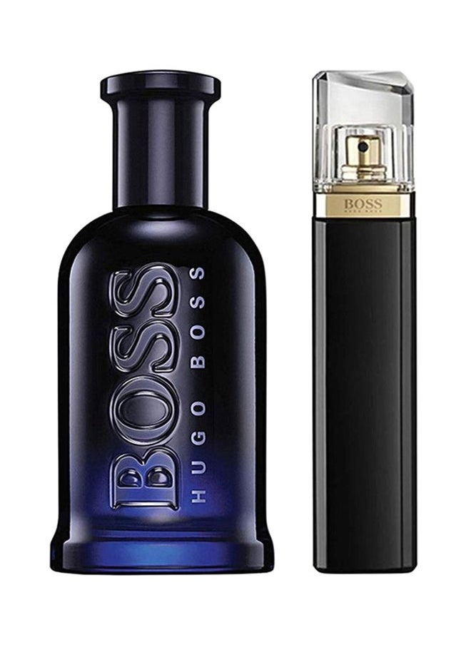 بوس مجموعة هدايا بوتلد نايت آند نوي عطر بوتلد نايت 100 مل، عطر نوي بور 75 مل  - Image 1