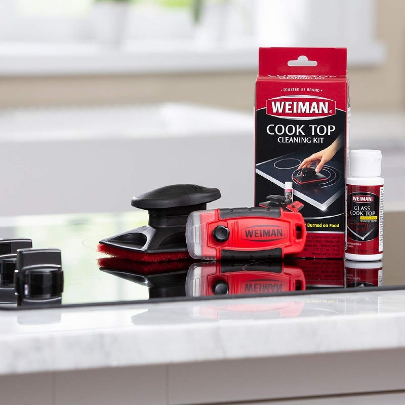 Weiman Complete Cook Top Cleaning Kit - Cook Top Cleaner and Polish 2 oz, Scrubbing Pad, Cleaning Tool, Cook Top Razor Scraper - Image 4